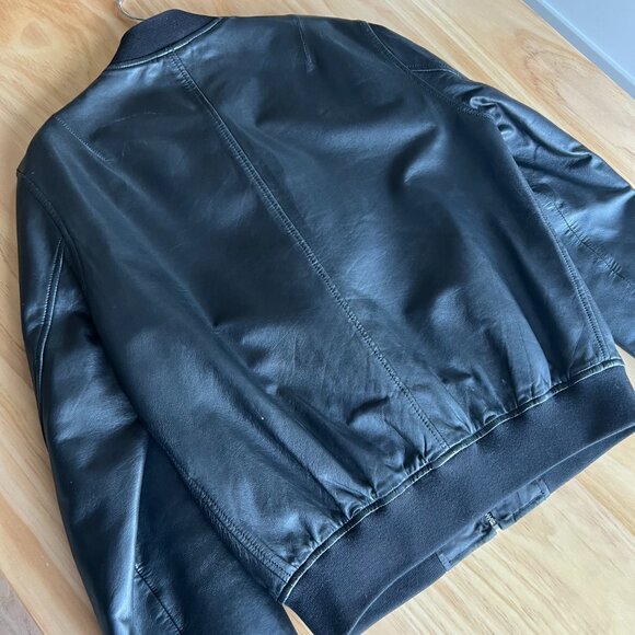 Sandro Reversible Lambskin Leather Jacket - Picture 2 of 4